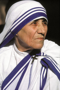 NEW DELHI, INDIA: (FILES) This undated photo shows Mother Teresa. Mother Teresa will be beatified, 19 October 2003, in a ceremony in St Peter's Square, Vatican. The beatification ceremony is the penultimate step to being canonised a saint and has been the shortest in modern history. Following the beatification, a second miracle has to be verified by the Vatican before Mother Teresa can be proclaimed a saint. AFP PHOTO (Photo credit should read RAVEENDRAN/AFP/Getty Images)