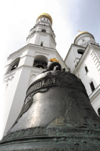 The tsar's bell on church background, Kremlin, Russia